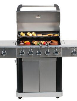 Gasgrill 5 2 BBQ GRILLWAGEN Edelstahl Brenner mit 2 Seitenkocher - Wuppertal
