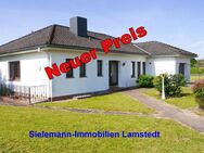 Bungalow mit ebenerdiger Wohnfläche, Terrasse, Garten, Teilkeller, Garage - Lamstedt