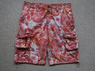 Jack & Jones Cargo Shorts Bermudas Flower orange pink gelb weiß L - Niddatal