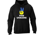 HANDMADE Solidarität Free Freiheit Ukraine Sweatshirt Hoody alle Größen S M L XL XXL - Wuppertal