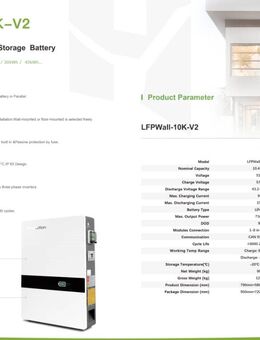 Photovoltaik PV Wand Batterie 5 kWh LFPWall-5000 - Iserlohn