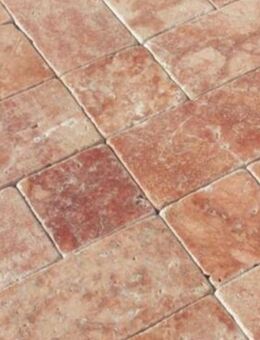 Travertin Rosso 10x10x1cm Naturstein Fliesen zum Bestpreis 45€/qm - Buseck