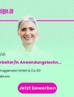 Mitarbeiter/in Anwendungstechnik (m/w/d) - Heilbronn