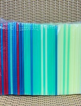 1.000 Stk. Mehrweg Plastik Trinkhalme Strohhalme JUMBO Bund250x8mm Wiederverwendbar - Weinstadt