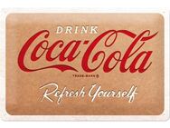 Schönes Coca Cola Blechschild Cardboard Logo 30x20 cm - Nostalgic-Art 2308 - München