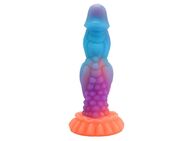 Aurora Nebula Dildo – Reise durch die kosmischen Tiefen, 22 cm, Fantasievolle Textur, Leuchtet im Dunkeln - Essen