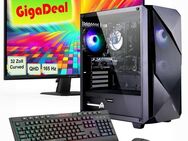 GAMEMAX GigaDeal Gaming-PC-Set Striker PC-Komplettsystem (32", AMD Ryzen 5 7500F, RTX 4060, 32 GB RAM, 1000 GB SSD, Windows 11, DDR5 RAM + Gigabyte GS32QC LED-Monitor Curved, 80 cm (32)
