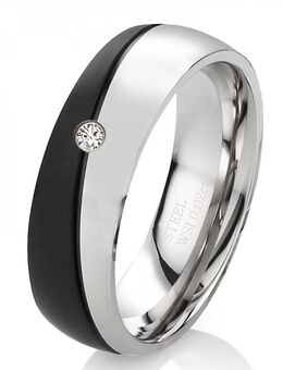 Damenring Edelstahl D347 Verlobungsringe mit Diamant - Aholming