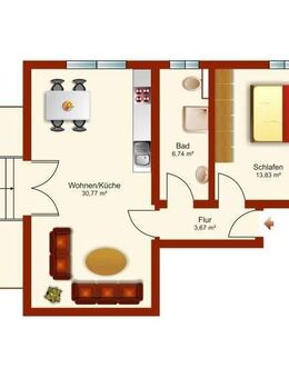 TOP! 2 Zimmer Wohnung im EG eines kernsanierten Wohn- und Geschäftshaus in Peißenberg - Peißenberg