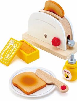 Hape Kinder-Toaster Pop-Up-Toaster-Set, 7-tlg., (Set, 7-tlg), aus Holz