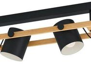 EGLO Deckenleuchte HORNWOOD, Leuchtmittel wechselbar, ohne Leuchtmittel, Deckenleuchte in schwarz aus Stahl - exkl. E27 - 28W