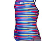Arena Badeanzug arena Performance Mädchen Racing Stripe Light Drop Back Badeanzug mit UV-Schutz UPF 50+