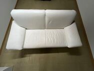 2 Sitzer Sofa lederoptik weiß - Seeon-Seebruck