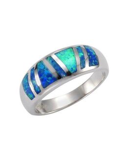 Vivance Fingerring 925/- Sterling Silber synth. Opal