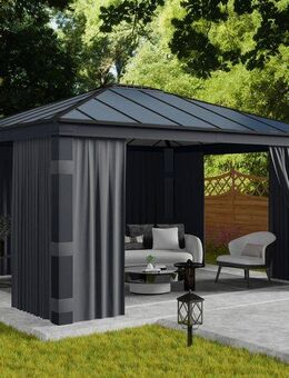 Palram - Canopia Pavillonseitenteil Vorhang-Set Dallas Garden Gazebo, 466x212 cm, langlebig & robust