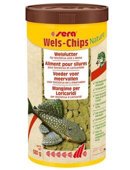 sera Wels-Chips Nature Chipsfutter - Sparpaket: 2 x 250 ml