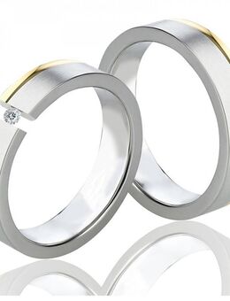 Partnerringe LUC42 mit Diamant - Aholming