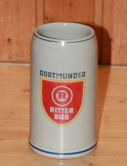 Dortmunder Ritter Bier Bierkrug 1,0 L Steingut Steinzeug Keramik neuwertig - Borken