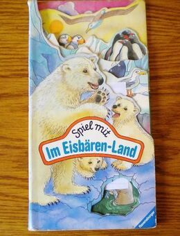 Spiel mit im Eisbären-Land-Ravensburger Verlag,von 1993,Bilderbuch zum kompletten Aufklappen ! - Linnich