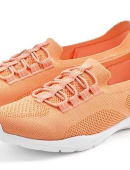 LASCANA Slipper, Halbschuh, leichtes Meshmaterial Sneaker zum Reinschlüpfen mit elastischen Schnürbändern VEGAN