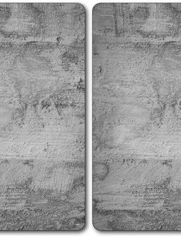 KESPER® Schneide- und Abdeckplatte Beton, ESG-Sicherheitsglas, (Set, 2 tlg), Mit 6 Elastikfüßen je Platte