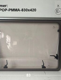 LMC Wohnwagen Fenster ca 83 x 42 gebraucht Polyplastic Roxite PMMA 43R-001745 0306 (zB LMC 530K BJ 2006) - Schotten Zentrum