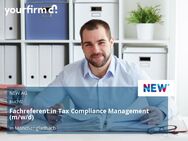 Fachreferent:in Tax Compliance Management (m/w/d) - Mönchengladbach