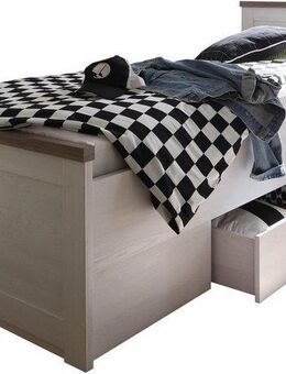 Begabino Jugendbett Luca, Stauraumbett, Landhaus Design, 90x200cm TOPSELLER, Kinderbett, Einzelbett, inklusive Schubkasten, Bett