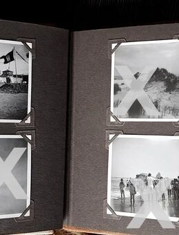 Vintage Urlaubs Fotoalbum von 1929, Art Deco, von Frankreich, Juist - Niederfischbach