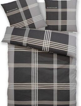 TOM TAILOR HOME Bettwäsche Ole, Renforcé, 2 teilig, karierte Bettwäsche aus Baumwolle, mit Reißverschluss