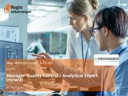 Manager Quality Control / Analytical Expert (m/w/d) - Stuttgart