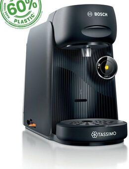 TASSIMO Kapselmaschine FINESSE friendly TAS162E, aus Recyclingmaterial, mehr Intensität per Knopfdruck, schwarz
