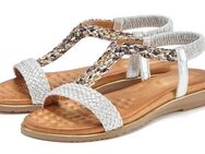 Vivance Sommerschuh Sandale Sandalette, Sommerschuh mit geflochtenen Riemchen und weichem Fußbett