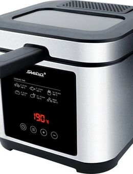 Steba Fritteuse DF 150, 2,5 Liter Volumen, 1200 W, Abnehmbarer Deckel mit XXL-Sichtfenster, Temperaturregler bis 190°C