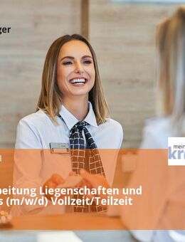 Sachbearbeitung Liegenschaften und Tourismus (m/w/d) Vollzeit/Teilzeit - Kreuztal