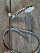 Chrom LED-Brause12,5 cm Duschstange 63,5cm inkl.132 cm Schlauch in 27283