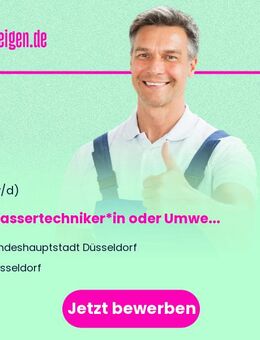 Abwassertechniker*in oder Umwelttechnolog*in - Düsseldorf