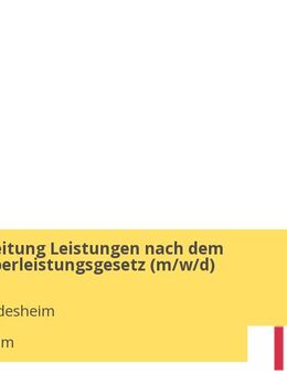 Sachbearbeitung Leistungen nach dem Asylbewerberleistungsgesetz (m/w/d) - Hildesheim