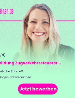 Ausbildung Zugverkehrssteuerer mit Weiterbildung Fachwirt:in für den Bahnbetrieb 2026 (w/m/d) - Villingen-Schwenningen
