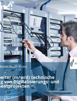 Sachbearbeiter (m/w/d) technische Umsetzung von Digitalisierungs- und eGovernmentprojekten - Waiblingen