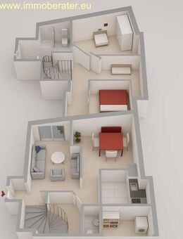 Top-renovierte Maisonettewohnung über 2 Wohnebenen / 3,5 Zimmer / 94 m² WFL / mit Loggia und hochw. Einbauküche / Carport / ab 01.08.2025. - Kemnath