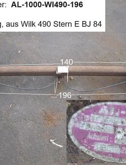 Alko Achse 1000kg gebraucht (vom Wilk 490 Stern E BJ 84), ca 196cm - Schotten Zentrum