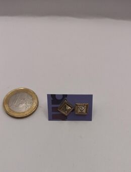 Modeschmuck Ohrringe Ohrstecker Goldfarbe eckig - Essen
