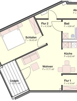 moderne 2-Zimmer-ETW mit Loggia/Wintergarten in direkter Unikliniknähe / Schloßbezirk - Münster