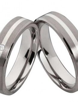 Titanringe mit 925 SilberT065 mit Stein - Aholming