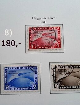 DR Briefmarken Satz - Chicagofahrt-Zeppeline , Satz gestempelt zu verkaufen - Bremen