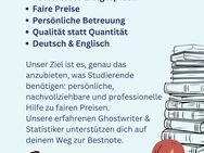 Unterstützung für deine akademische Arbeit (Hausarbeit, Bachelorarbeit, Masterarbeit, Dissertation, Lektorat, Korrektorat, Plagiatsprüfung) - Martina