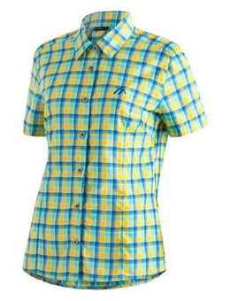Maier Sports Funktionsbluse Philina Karierte Kurzarm-Bluse für Wandern, Reisen und Freizeit