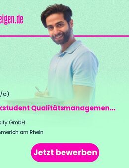 Werkstudent Qualitätsmanagement (d/w/m) - Emmerich (Rhein)