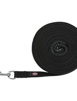Trixie Schleppleine Baumwolle, schwarz - Größe: M-L: 10 m lang / 20 mm breit